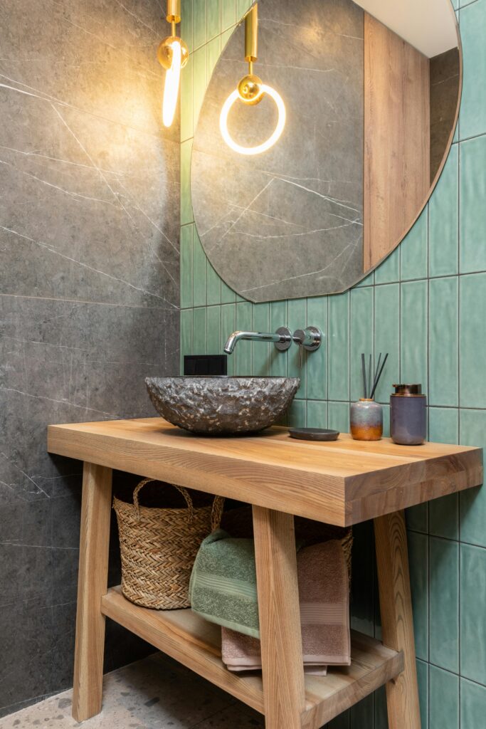A Victorian-style vanity